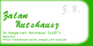 zalan mutshausz business card